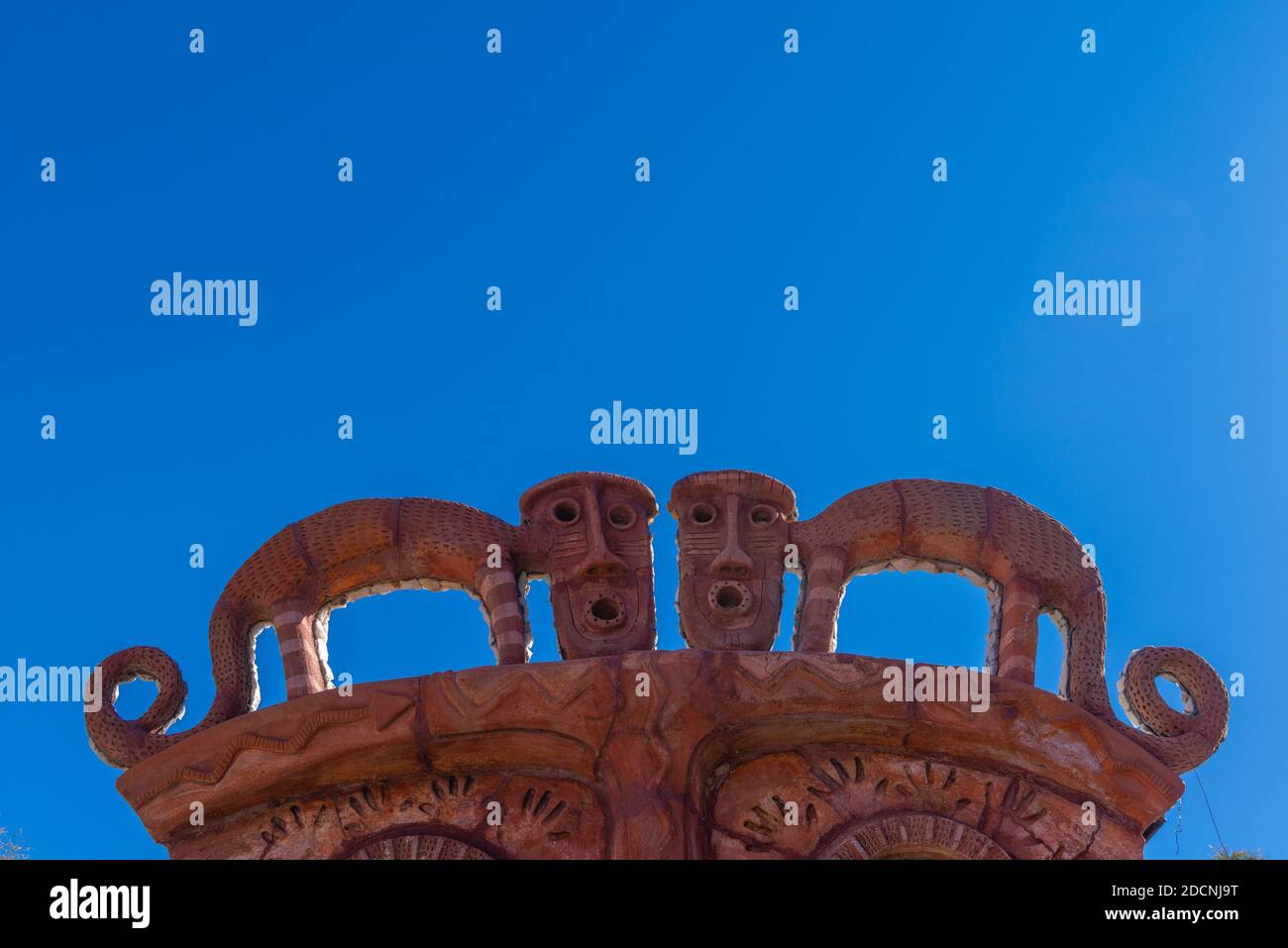 'áscara de la Pachamama' oder 'Mask of Pachamama', Museo de la Pachamama, Amaichá del Valle, Provinz Tucamán, Nordwest-Argentinien, Lateinamerika Stockfoto