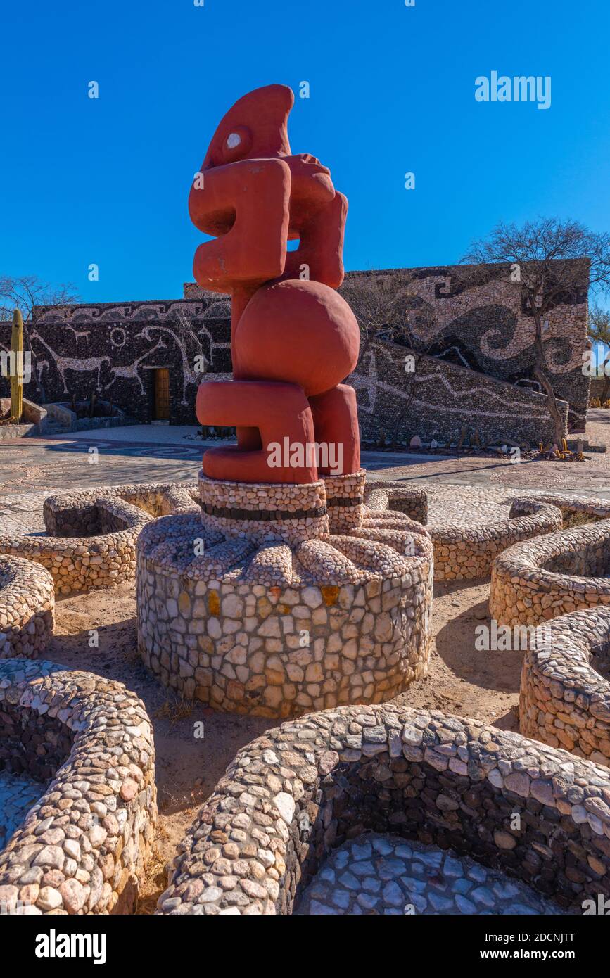 Skulptur 'Suplicante' oder 'Supplicator', Museo de la Pachamama, Amaichá del Valle, Provinz Tucamán, Nordwest-Argentinien, Lateinamerika Stockfoto