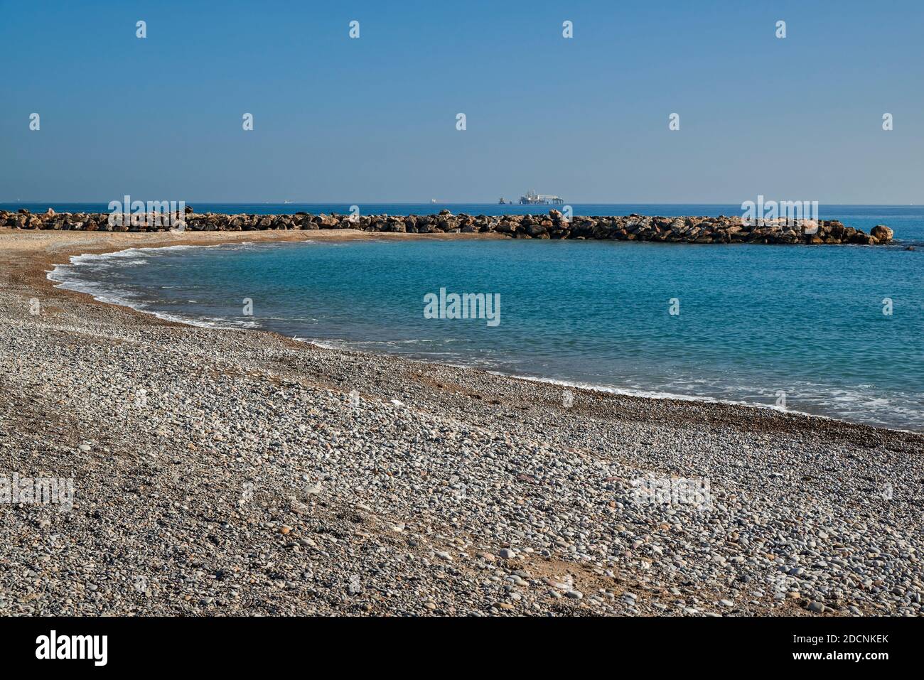 Ben Afeli / Benafeli Strand in Almazora / Almassora, Castellon, Spanien, Europa Stockfoto