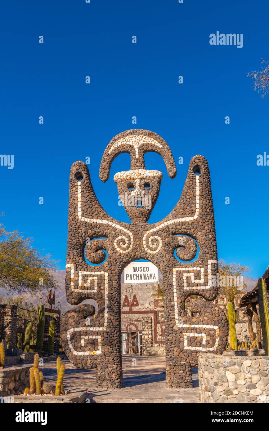 Steinfigur der Mutter Erde Pachamama, Museo de la Pachamama, Amaichá del Valle, Provinz Tucamán, Nordwest-Argentinien, Lateinamerika Stockfoto