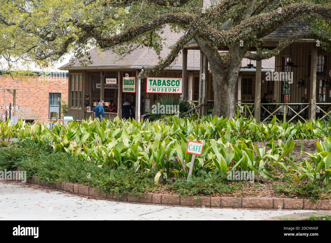 Vorderansicht des Tabasco Museums und Geschäfts, Avery Island, Louisiana, USA Stockfoto
