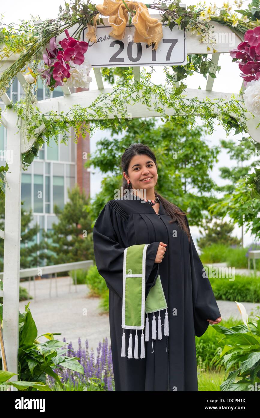 Toronto, Kanada, Abschluss am Centennial College. Echte Szene Stockfoto