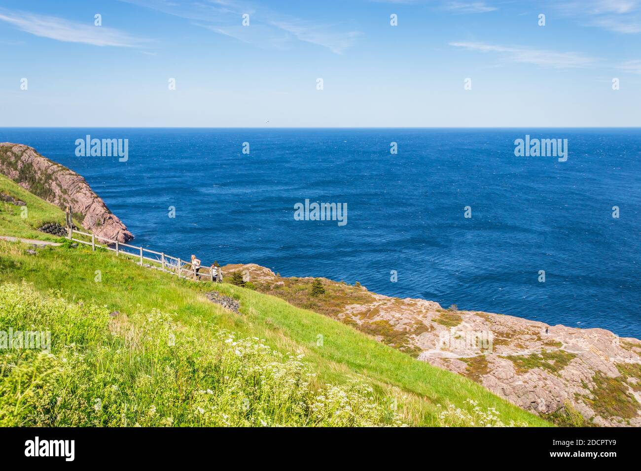 Blick auf den Atlantik von Signal Hill, St. Johns, Neufundland, Kanada. Szenen aus St. johns, Neufundland Stockfoto