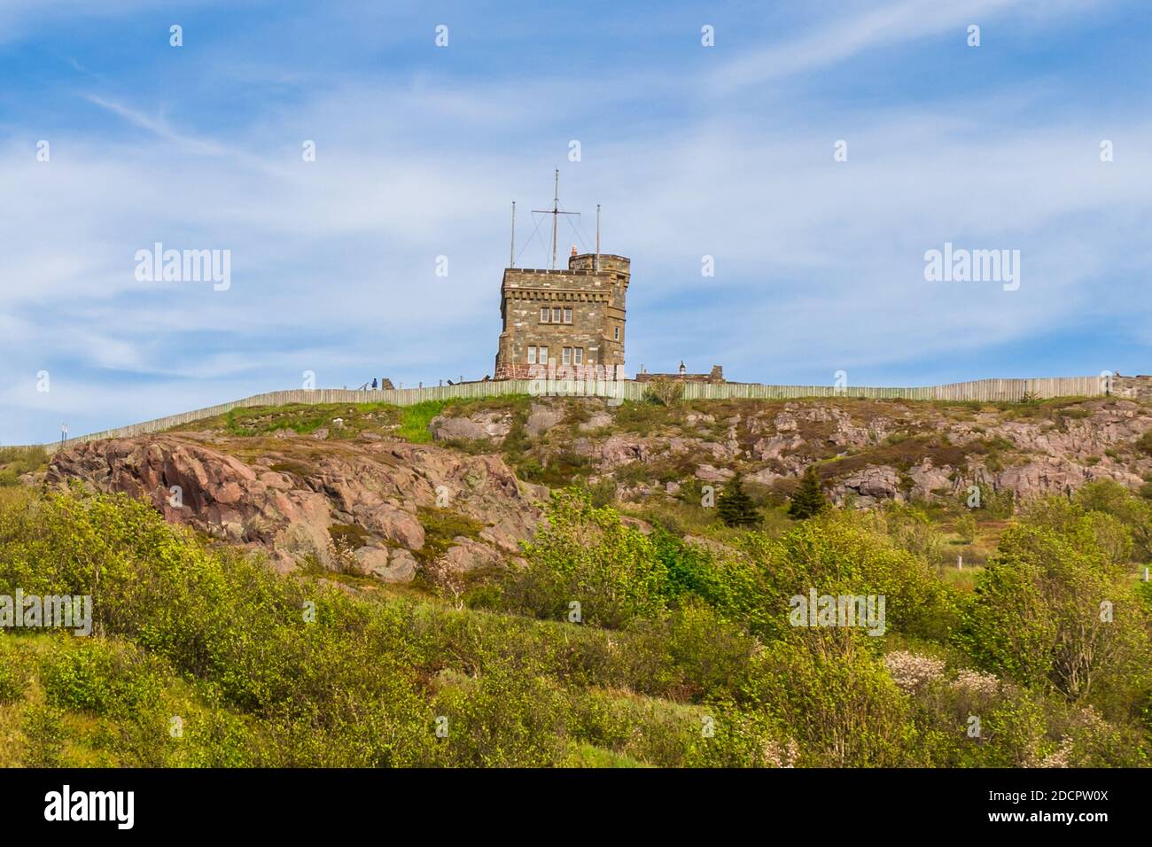 Signal Hill - Ort, wo die weltweit erste EM-Übertragung - St. Johns, Neufundland, Kanada. Szenen aus St. johns, Neufundland Stockfoto
