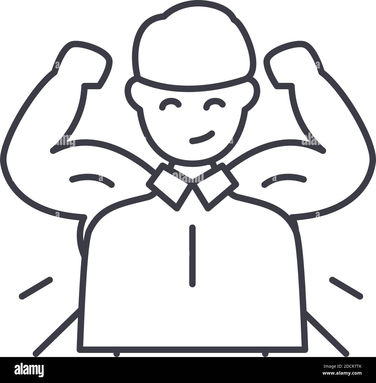 Perseveres Symbol, lineare isolierte Illustration, dünne Linie Vektor, Web-Design-Zeichen, Outline-Konzept-Symbol mit editierbarer Kontur auf weißem Hintergrund. Stock Vektor