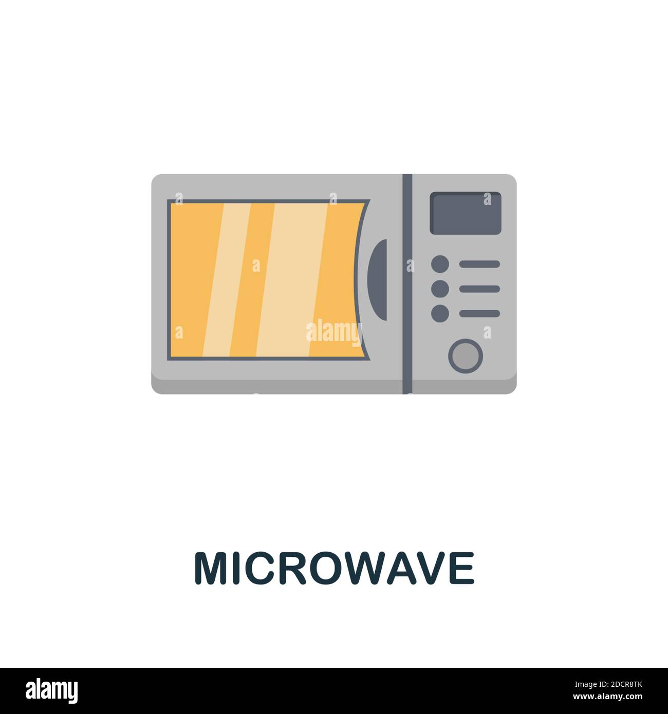 Mikrowellen-Symbol. Einfaches Element aus Küchengeräte Sammlung. Creative Microwave Symbol für Web-Design, Vorlagen, Infografiken und vieles mehr Stock Vektor