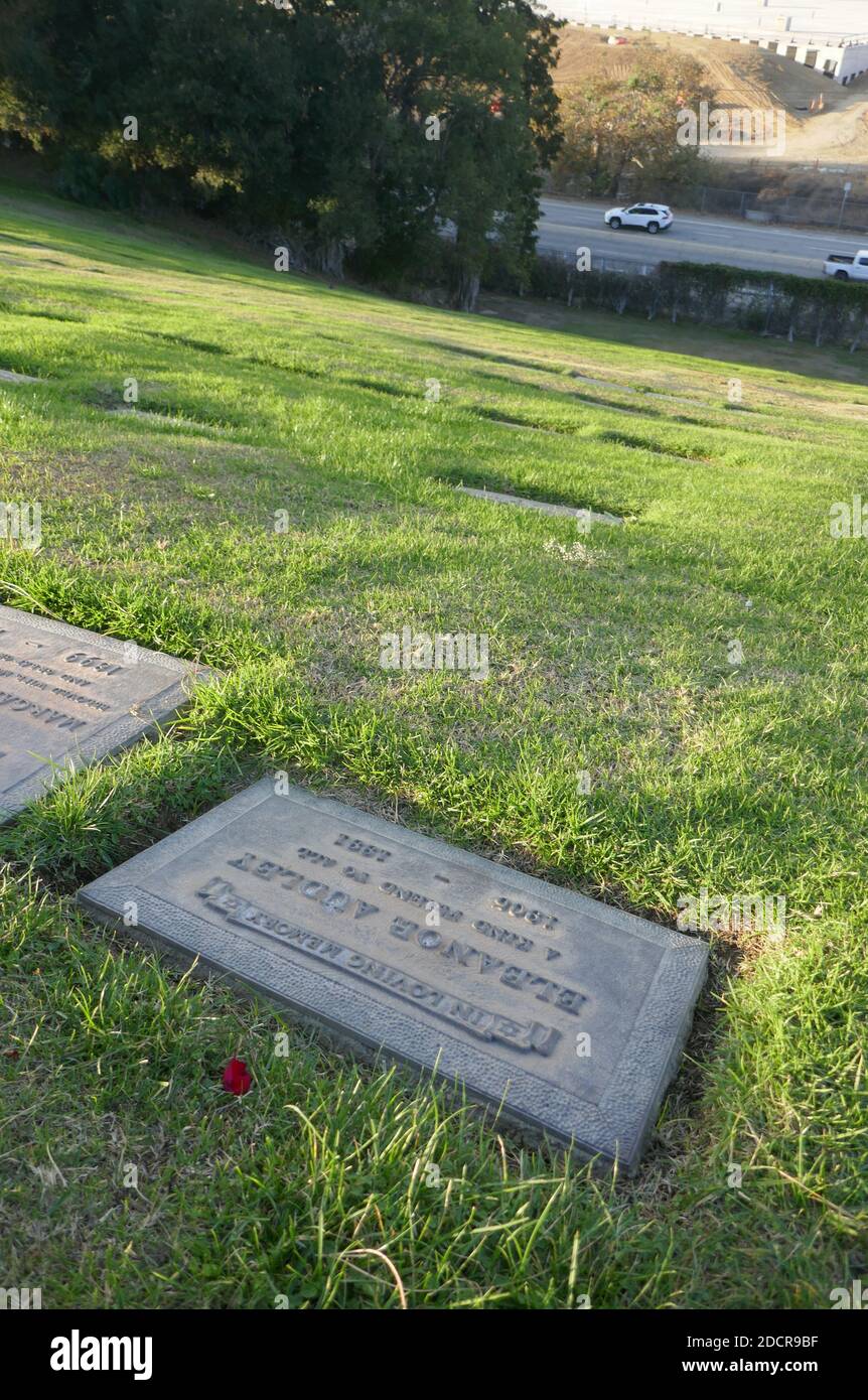 Los Angeles, Kalifornien, USA 17. November 2020 EIN allgemeiner Blick auf die Atmosphäre des Grabes der Schauspielerin Eleanor Audley auf dem Mount Sinai Cemetery Hollywood Hills am 17. November 2020 in Los Angeles, Kalifornien, USA. Foto von Barry King/Alamy Stockfoto Stockfoto