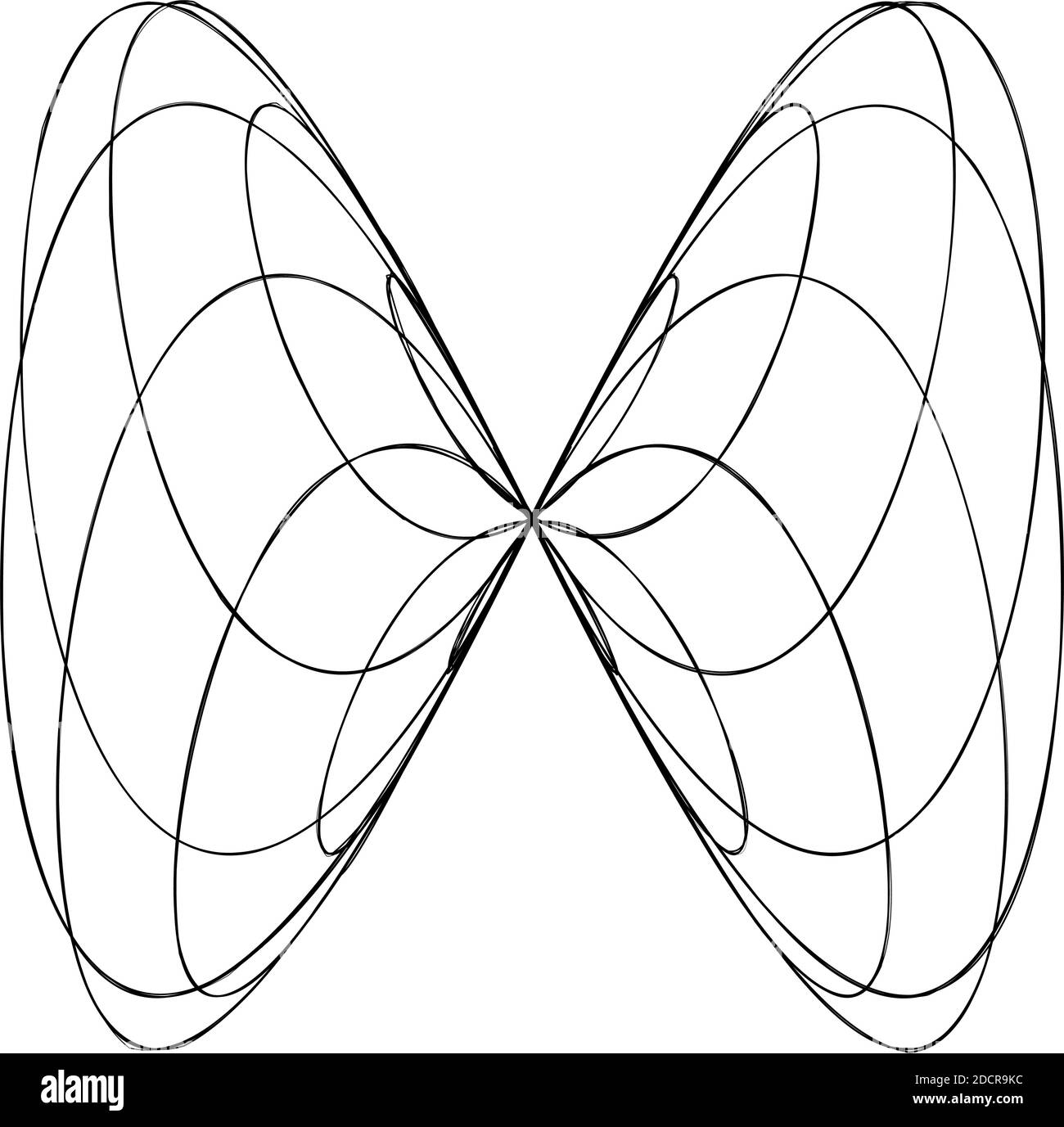 Abstraktes Design-Element mit Knoten. Zufällige Schnittlinien Doodle, Scribble Illustration – Stock Vektor Illustration, Clip-Art Grafiken Stock Vektor