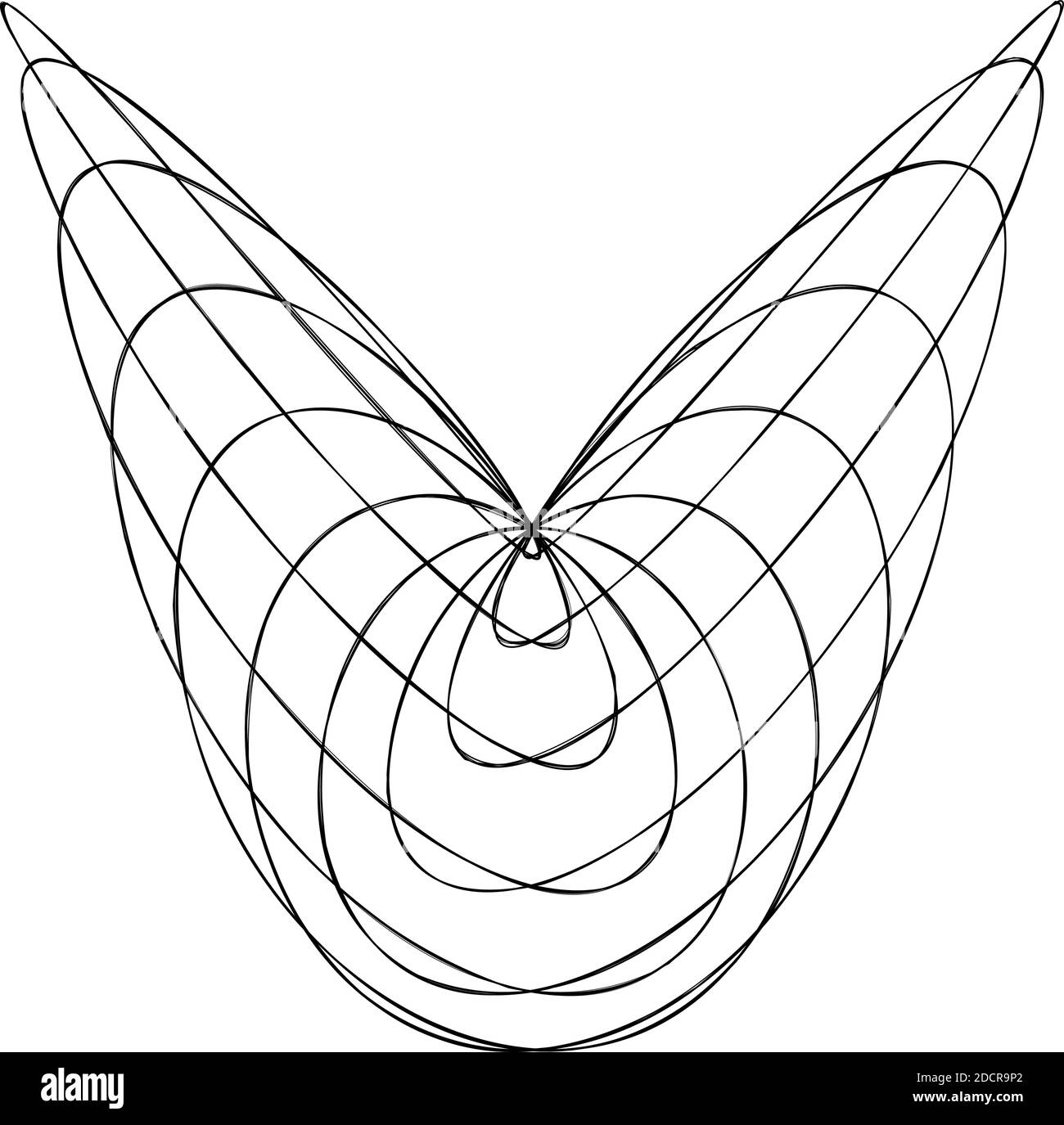 Abstraktes Design-Element mit Knoten. Zufällige Schnittlinien Doodle, Scribble Illustration – Stock Vektor Illustration, Clip-Art Grafiken Stock Vektor