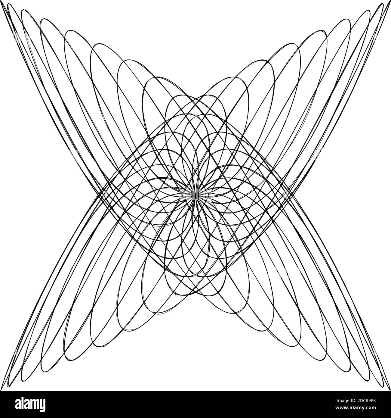 Abstraktes Design-Element mit Knoten. Zufällige Schnittlinien Doodle, Scribble Illustration – Stock Vektor Illustration, Clip-Art Grafiken Stock Vektor