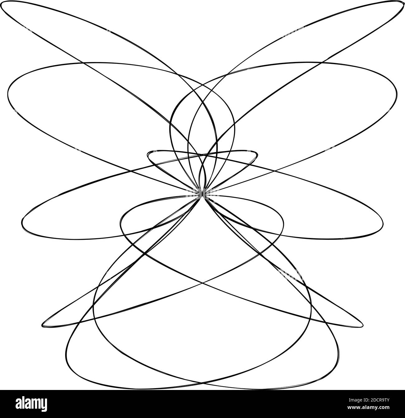 Abstraktes Design-Element mit Knoten. Zufällige Schnittlinien Doodle, Scribble Illustration – Stock Vektor Illustration, Clip-Art Grafiken Stock Vektor