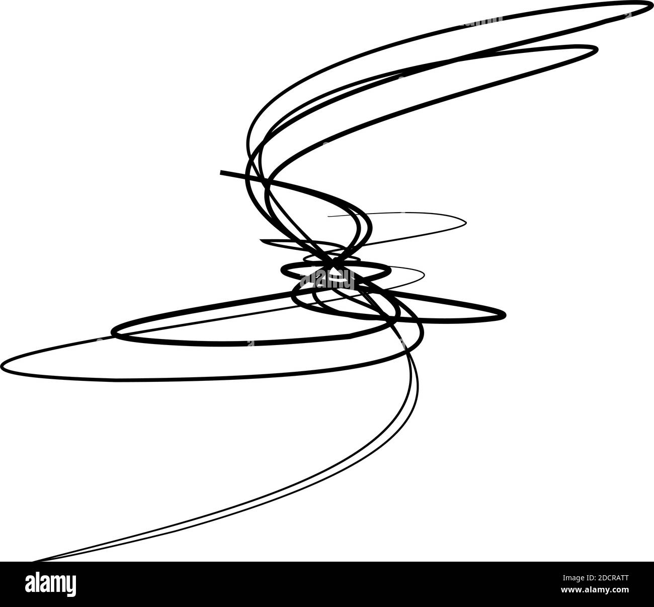 Abstraktes Design-Element mit Knoten. Zufällige Schnittlinien Doodle, Scribble Illustration – Stock Vektor Illustration, Clip-Art Grafiken Stock Vektor