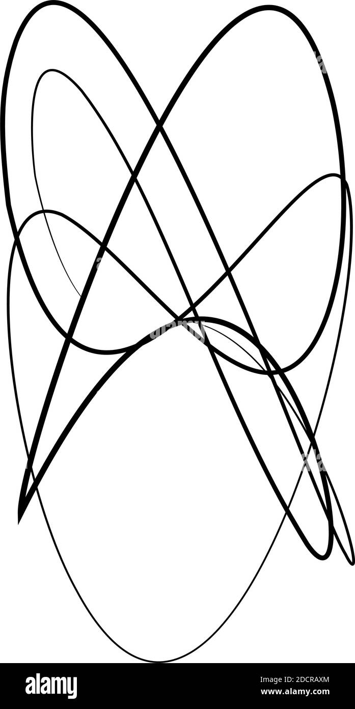 Abstraktes Design-Element mit Knoten. Zufällige Schnittlinien Doodle, Scribble Illustration – Stock Vektor Illustration, Clip-Art Grafiken Stock Vektor