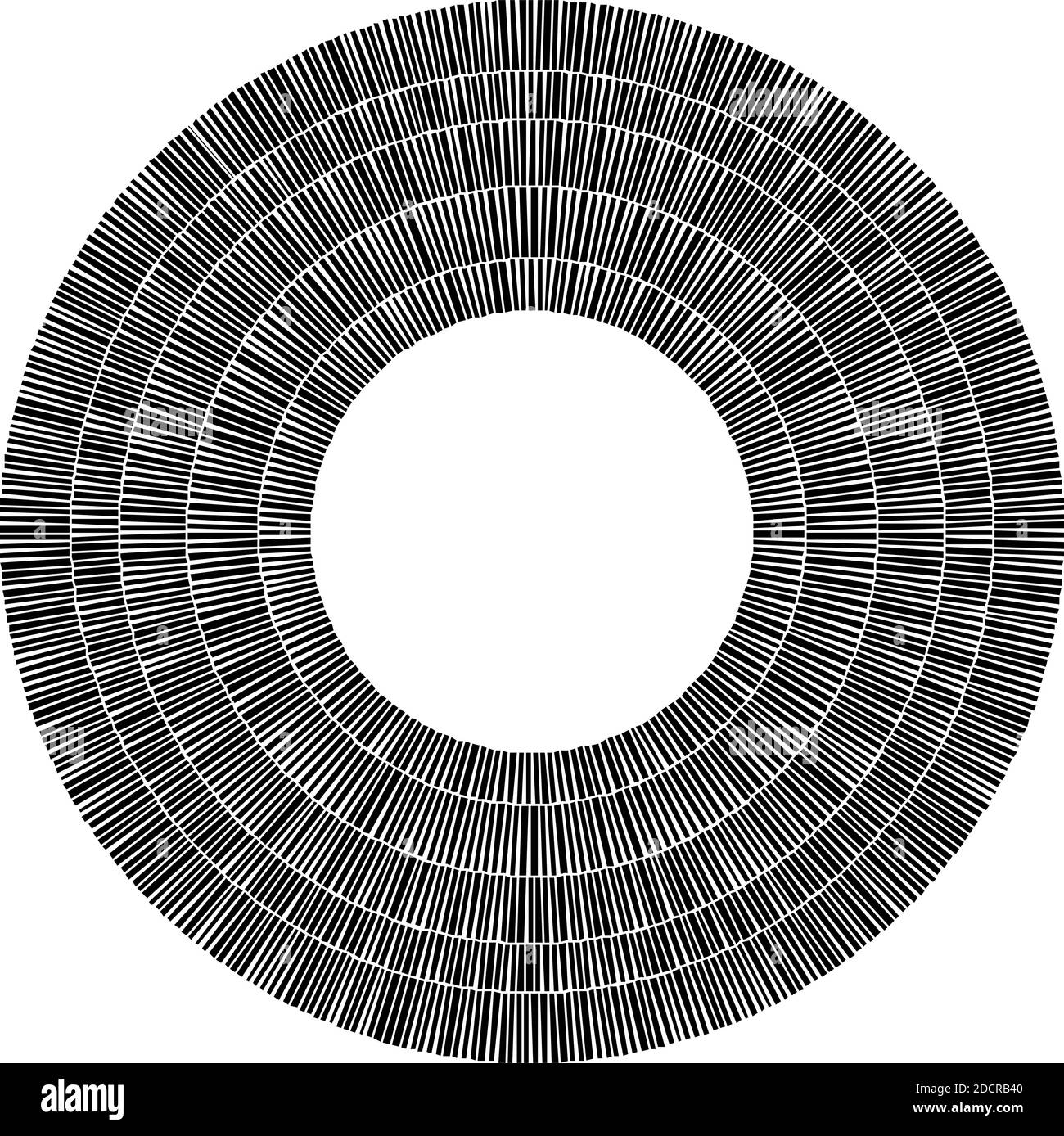 Geometrisches Kreiselement. Kreisförmiges Mauerwerk, Steinkreise aus Mauerwerk. Abstrakte Draufsicht gut – Stock Vektor Illustration, Clip Art Grafiken Stock Vektor