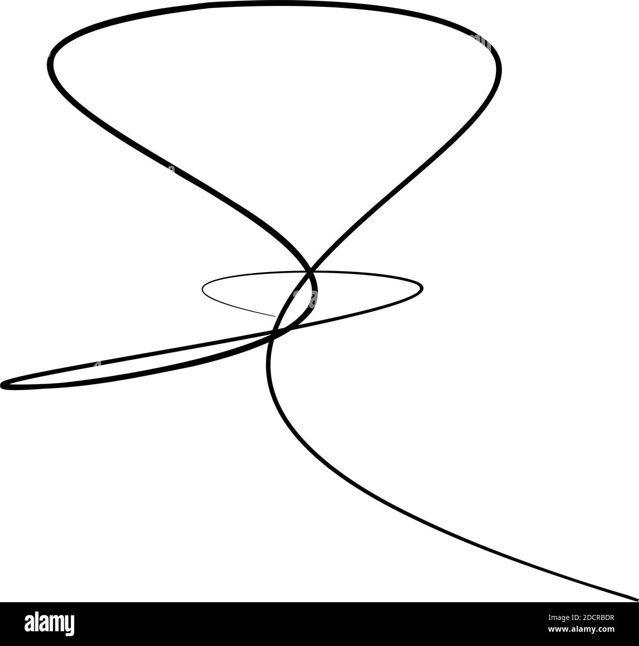 Abstraktes Design-Element mit Knoten. Zufällige Schnittlinien Doodle, Scribble Illustration – Stock Vektor Illustration, Clip-Art Grafiken Stock Vektor