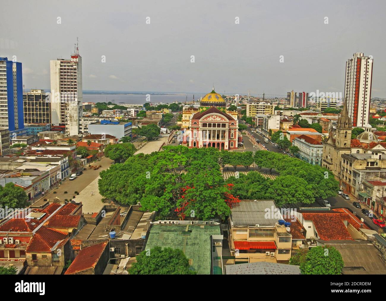 Luftaufnahme Amazon Theater, Oper, Manaus, Brasilien Stockfoto