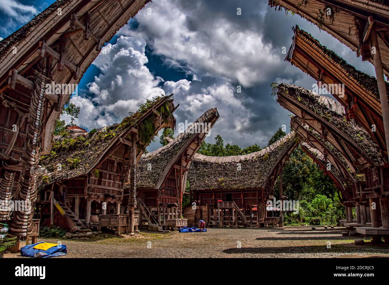 Traditionelles Dorf, Tana Toraja, Süd-Sulawesi, Indonesien Stockfoto