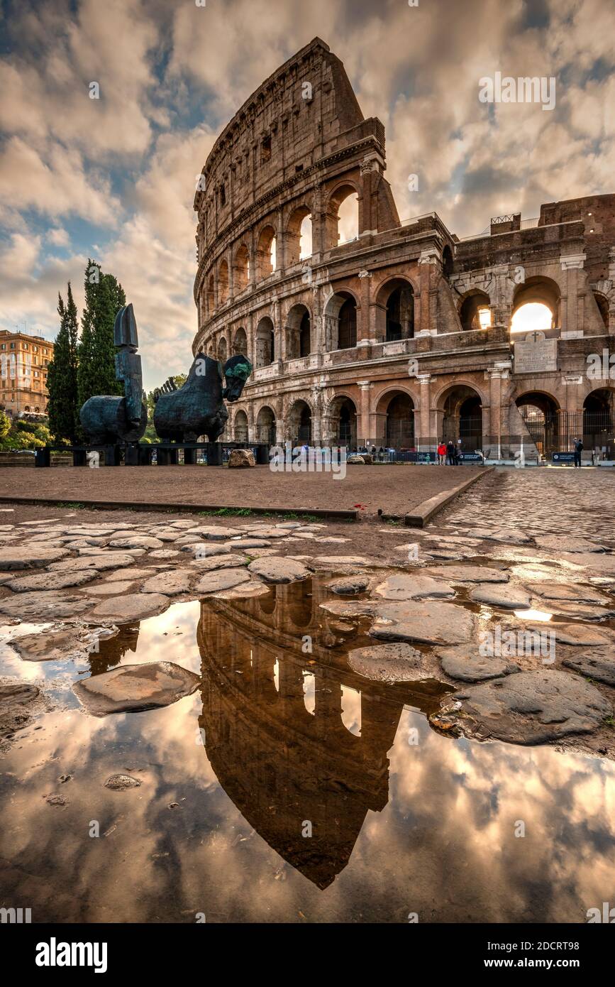 Kolosseum oder Kolosseum, Rom, Latium, Italien Stockfoto