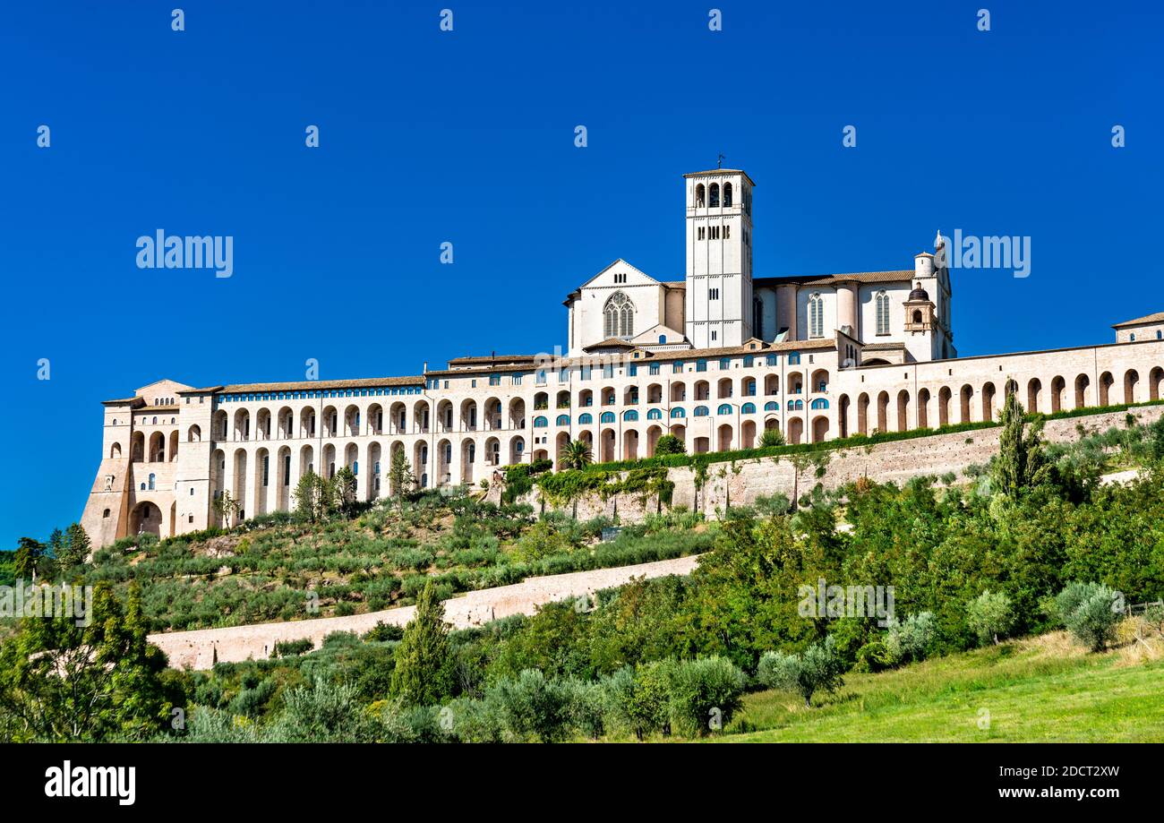 Das Sacro Convento, ein Kloster in Assisi, Italien Stockfoto