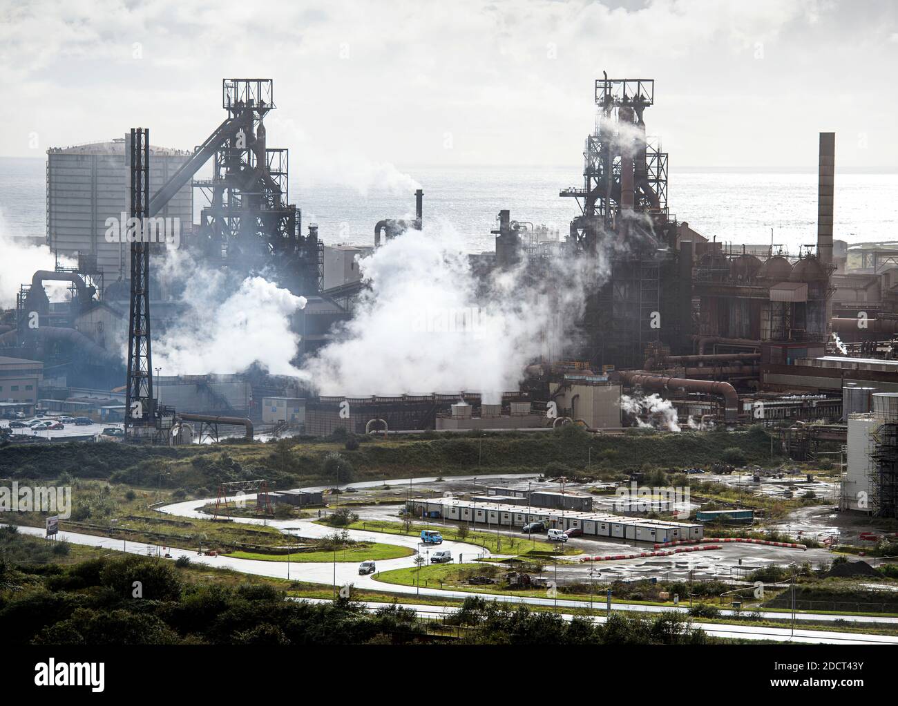 Die Tata Steelworks in Port Talbot, South Wales UK Stockfoto
