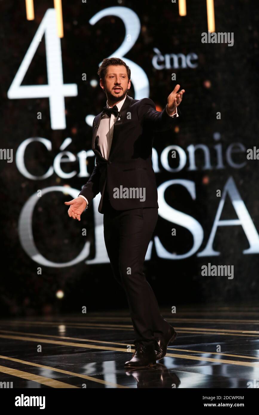 Monsieur Poulpe während der 43. Jährlichen Cesar Film Awards Zeremonie in  der Salle Pleyel in Paris, Frankreich am 2. März 2018. Foto von  Berzane-Marechal-Wyters/ABACAPRESS.COM Stockfotografie - Alamy