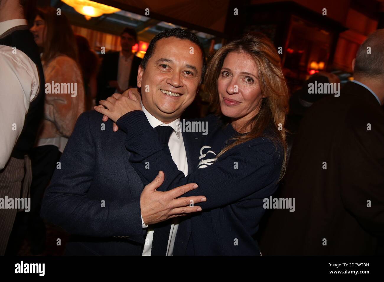 Yuri Buenaventura und seine Frau Carole Chretiennott nahmen am 11. Prix de La Closerie des Lilas Literary Awards Teil, der am 11. April 2018 in der La Closerie des Lilas in Paris, Frankreich, stattfand. Foto von Jerome Domine/ABACAPRESS.COM Stockfoto