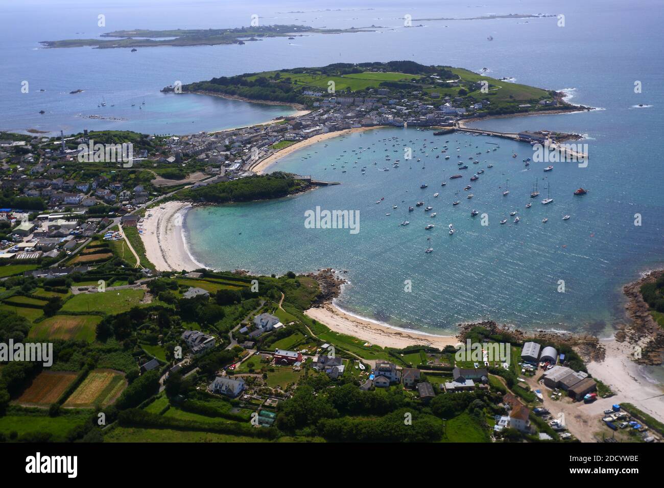 GROSSBRITANNIEN /Isles of Scilly/ St. Mary's und St. Agnes im Hintergrund . Stockfoto