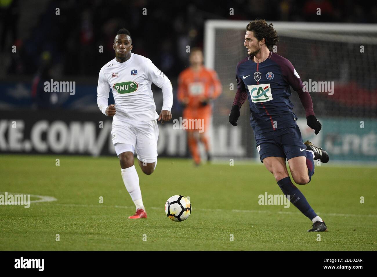 Rabiot Adrien während des französischen Pokalspiels 16 zwischen Paris Saint-Germain (PSG) und Guingamp (EAG) am 24. Januar 2018 im Stadion Parc des Princes in Paris. Foto von Eliot Blondt/ABACAPRESS.COM Stockfoto