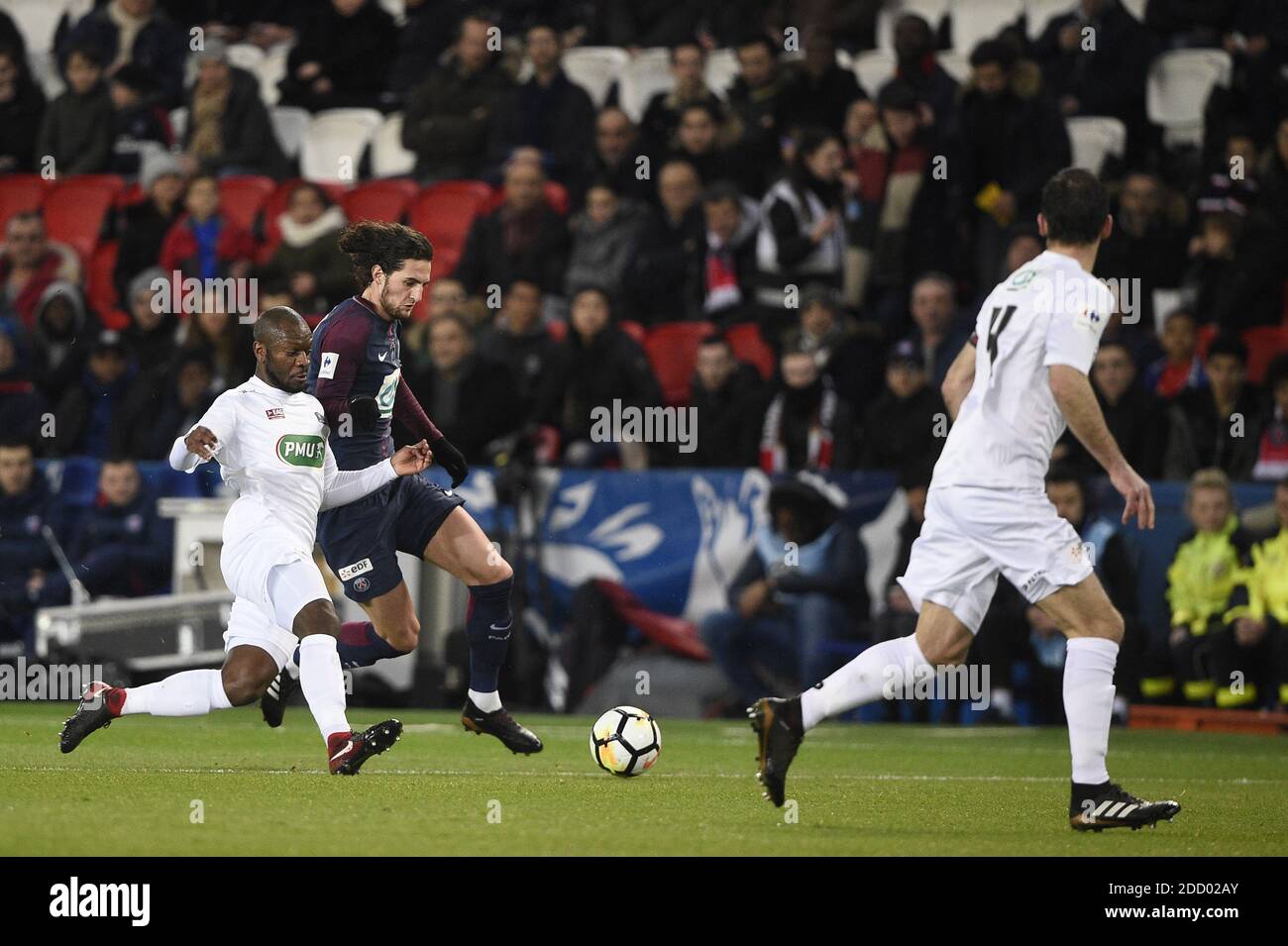 Rabiot Adrien während des französischen Pokalspiels 16 zwischen Paris Saint-Germain (PSG) und Guingamp (EAG) am 24. Januar 2018 im Stadion Parc des Princes in Paris. Foto von Eliot Blondt/ABACAPRESS.COM Stockfoto