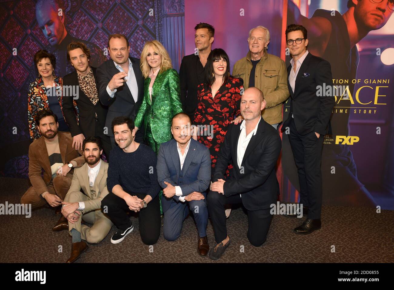 Cody Fern, Edgar Ramirez, Darren Criss, Max Greenfield, Judith Light, Matt Bomer und Ricky Martin besuchen am 19. März 2018 in Los Angeles, Kalifornien, die Vorführung von FX's "The Assassination of Gianni Versace: American Crime Story". Foto von Lionel Hahn/AbacaPress.com Stockfoto