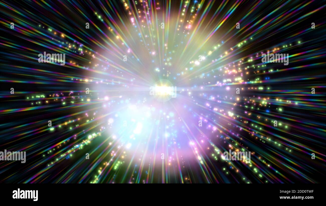 Sparks Farbe Explosion abstrakte Textur, rendern Illustration Stockfoto