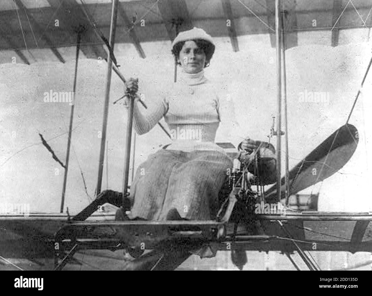 MATHILDE FRANCK (1866-1956) Französischer Luftfahrtpionier um 1910. Foto: Bain Nachrichten Service Stockfoto