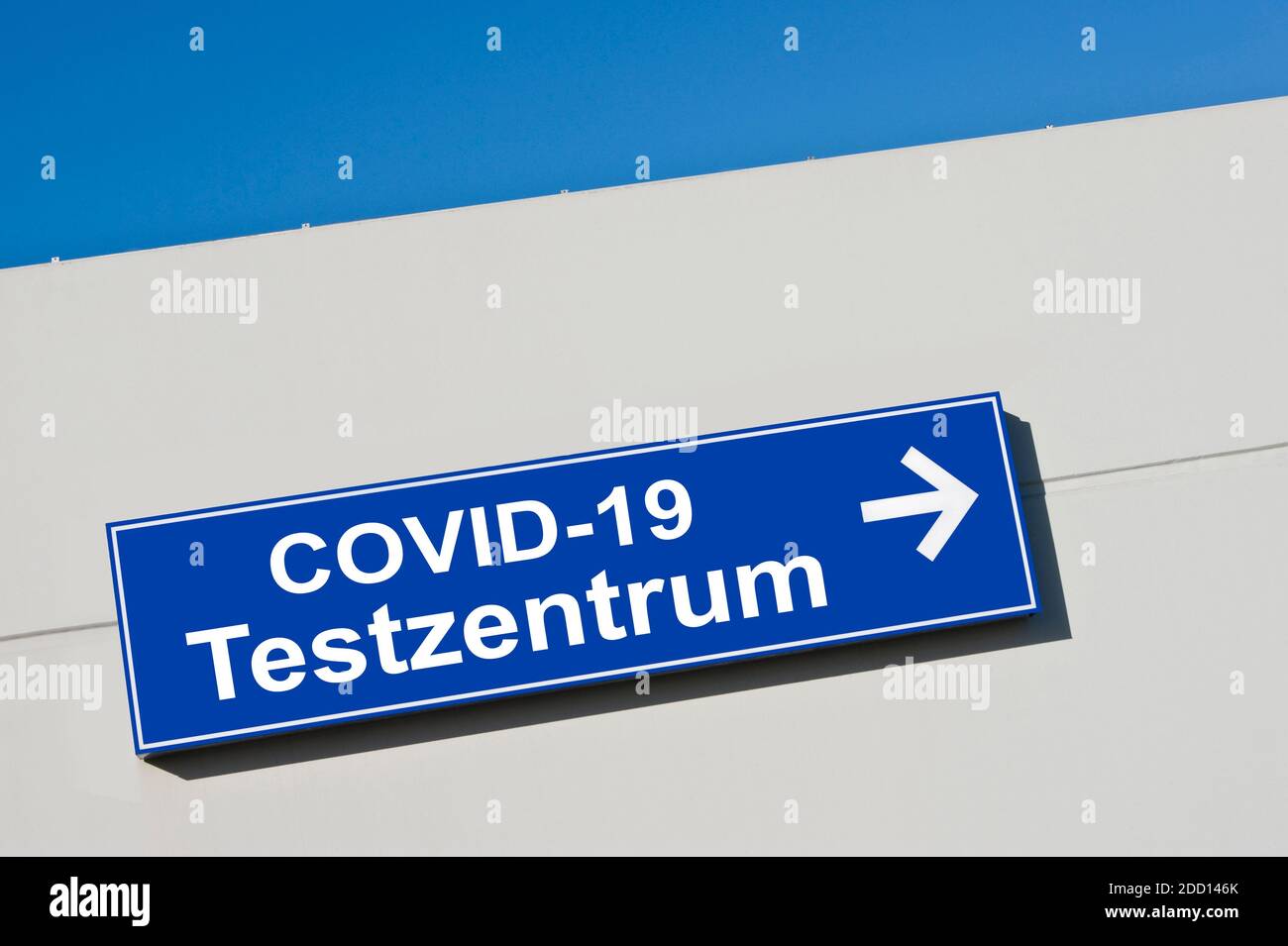 Deutsch Corona Covid-19 Testzentrum Stockfoto