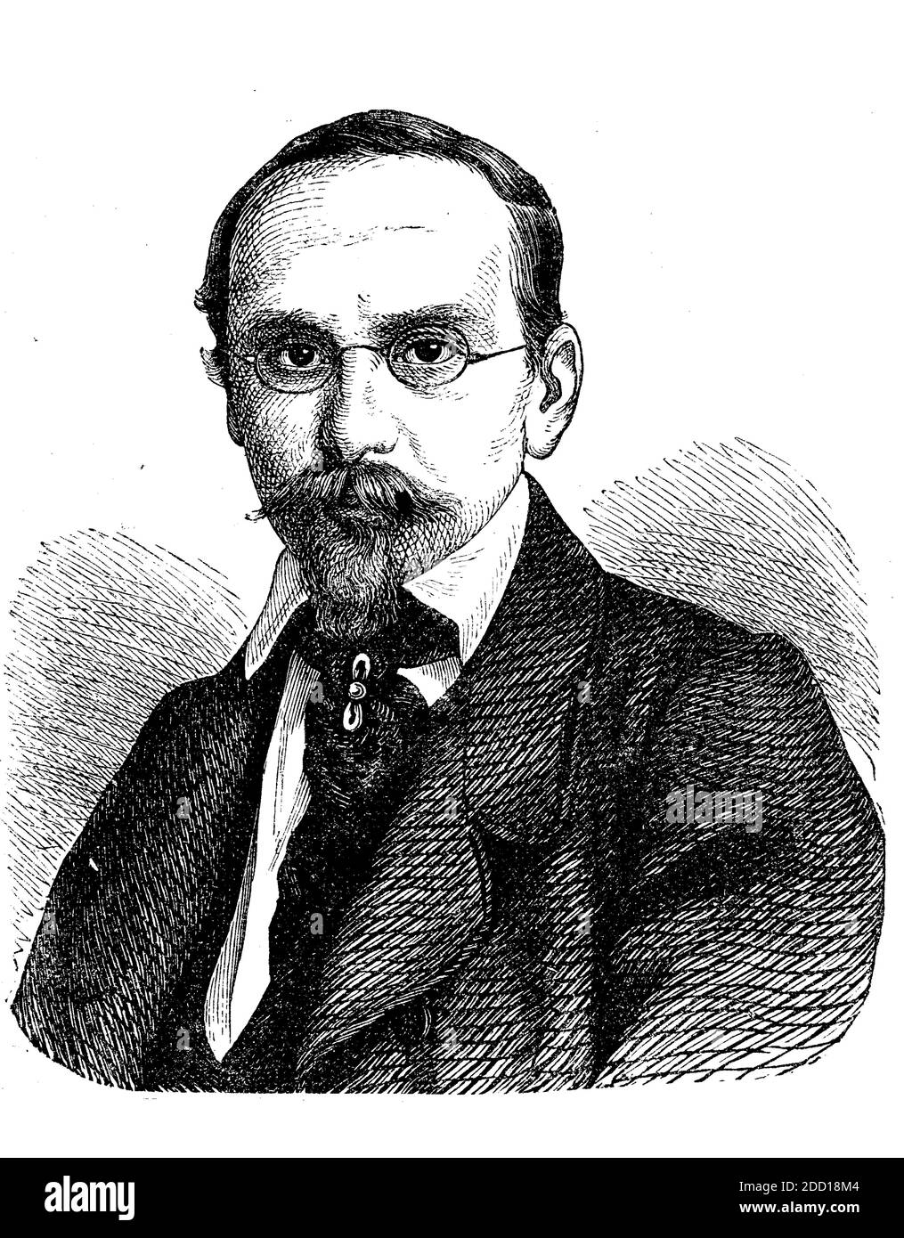 Karl Isidor Beck, Mai 1817 - 10 April 1879, in Wien, war ein österreichischer Dichter / Karl Isidor Beck, 1. Mai 1817 - 9. April 1879, österreichischer Dichter, Journalist und Schriftsteller, Historisch, historisch, digital verbesserte Reproduktion eines Originals aus dem 19. Jahrhundert / digitale Reproduktion einer Originalvorlage aus dem 19ten Jahrhundert. Jahrhundert, Stockfoto