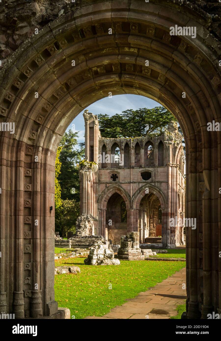 Kelso Abbey, Scottish Borders, Großbritannien. Stockfoto