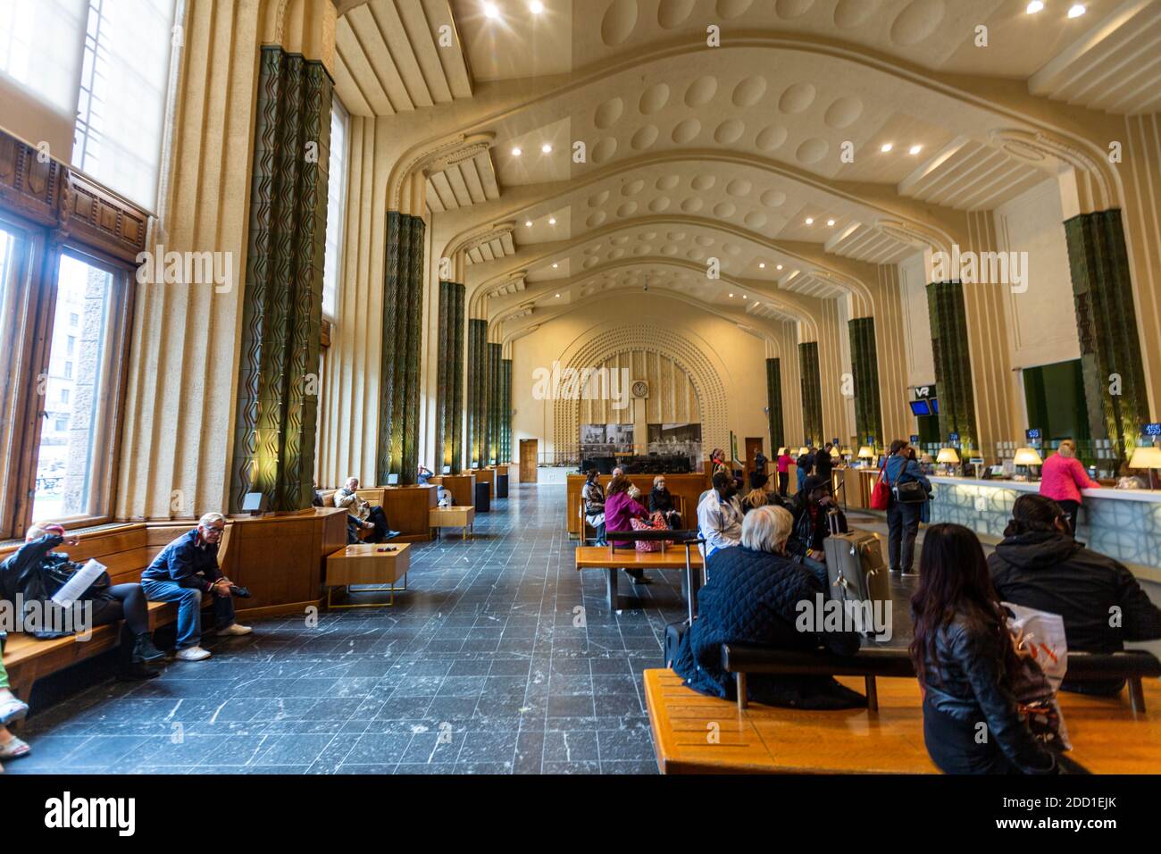 Innenraum des Cafés des Helsinki Central Station, Helsinki, Finnland Stockfoto