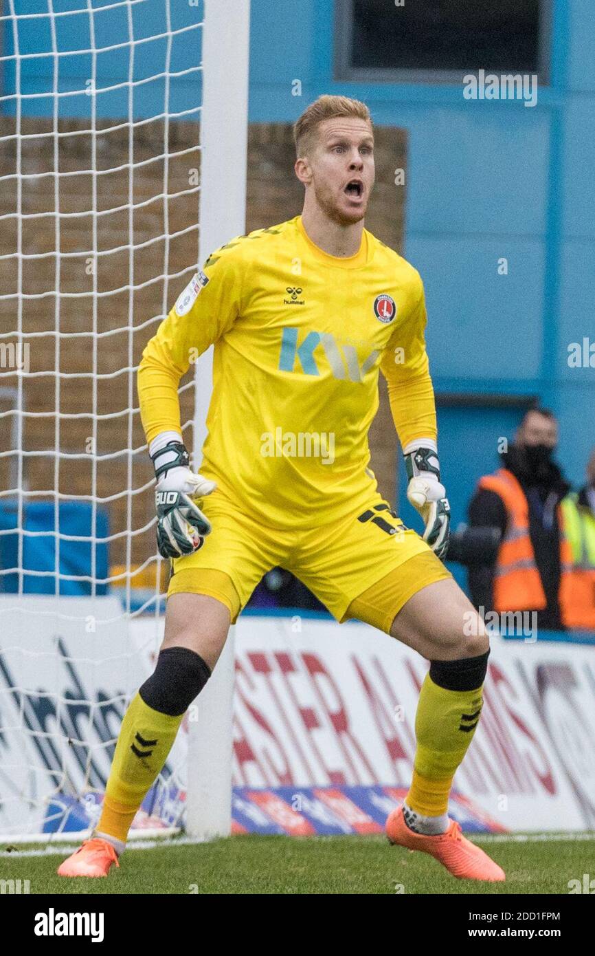 Ben Amos #13 von Charlton Athletic Stockfoto