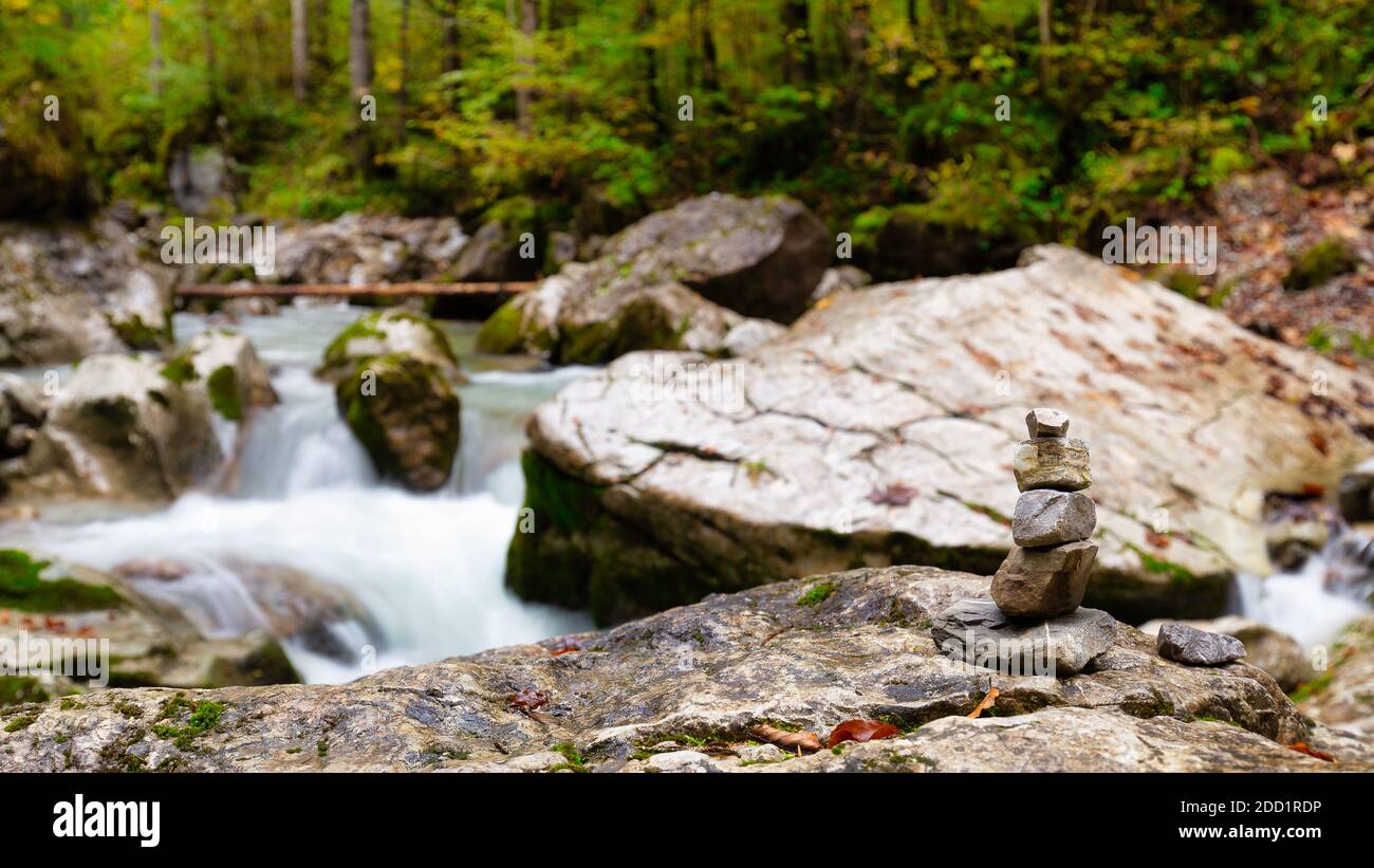 Die Seidenbergklamm ist eine 600m lange Schlucht bei Weißbach, Österreich Stockfoto