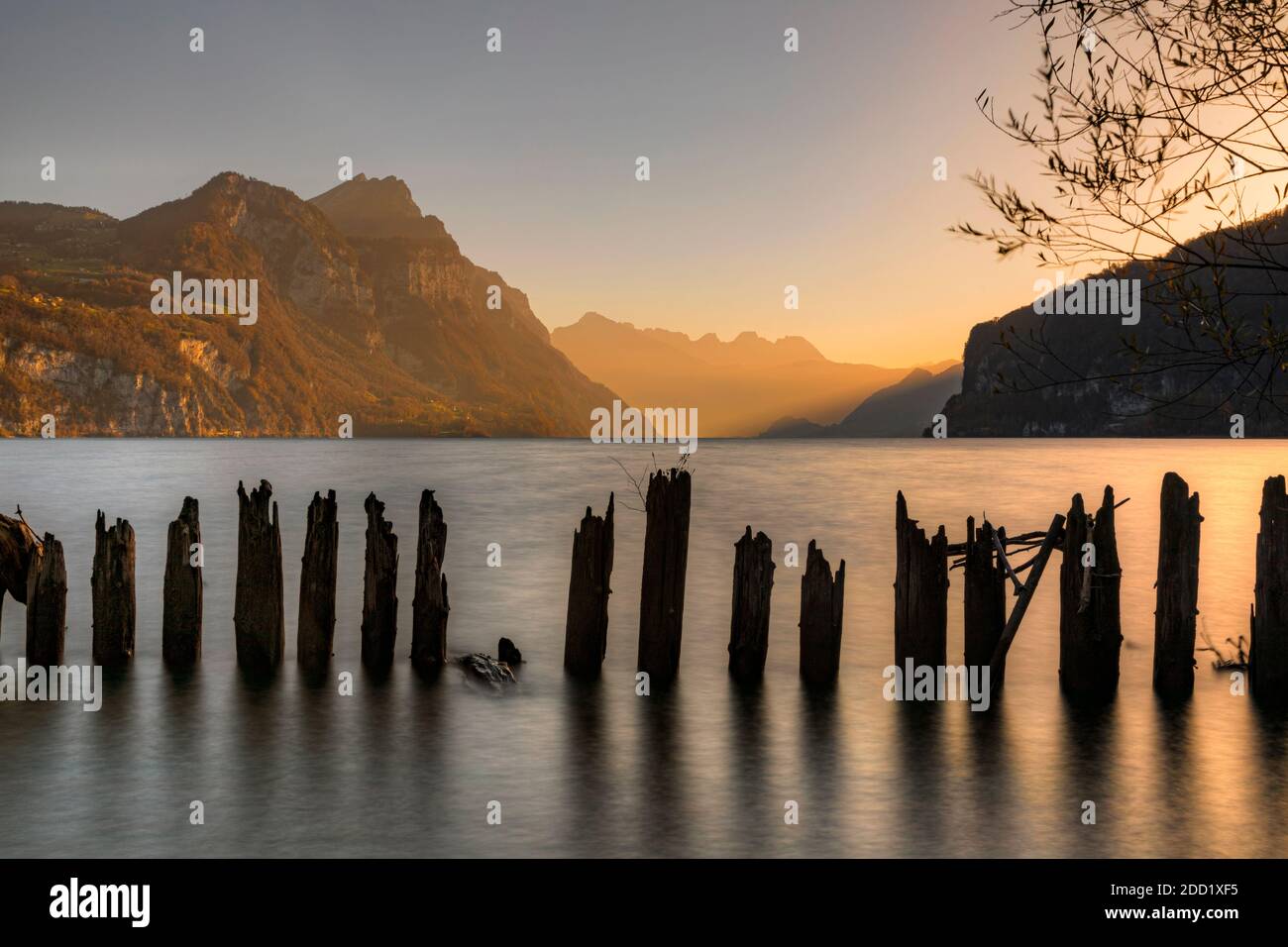Walensee, Glarus, Schweiz, Europa Stockfoto