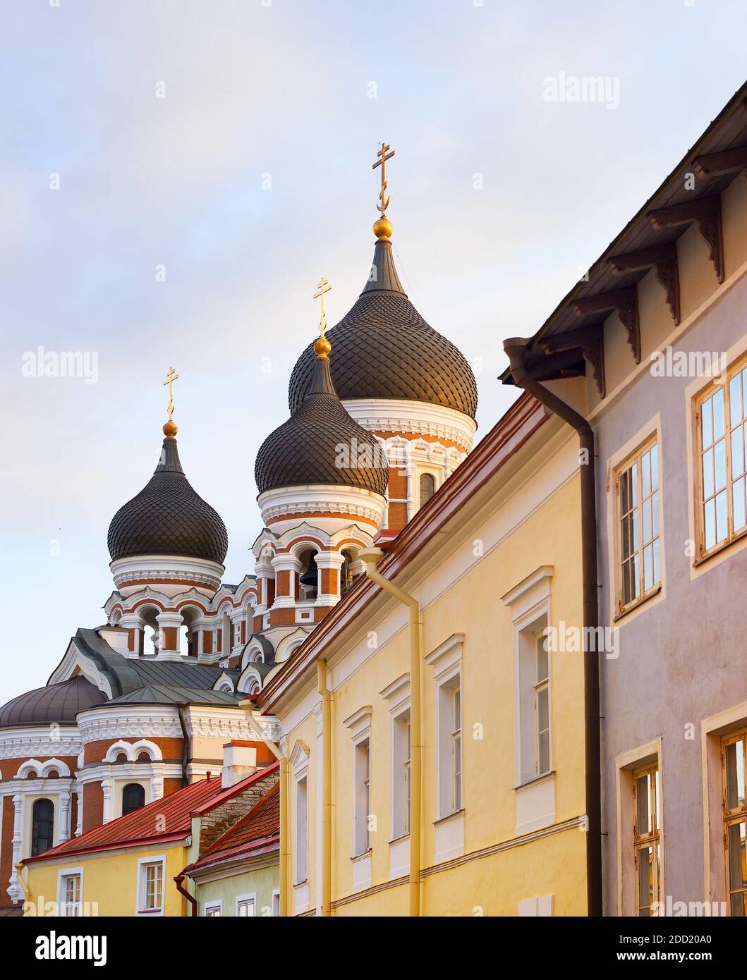 Altstadt Straße, die zu Alexander Newski Kathedrale. Talinn, Estland Stockfoto