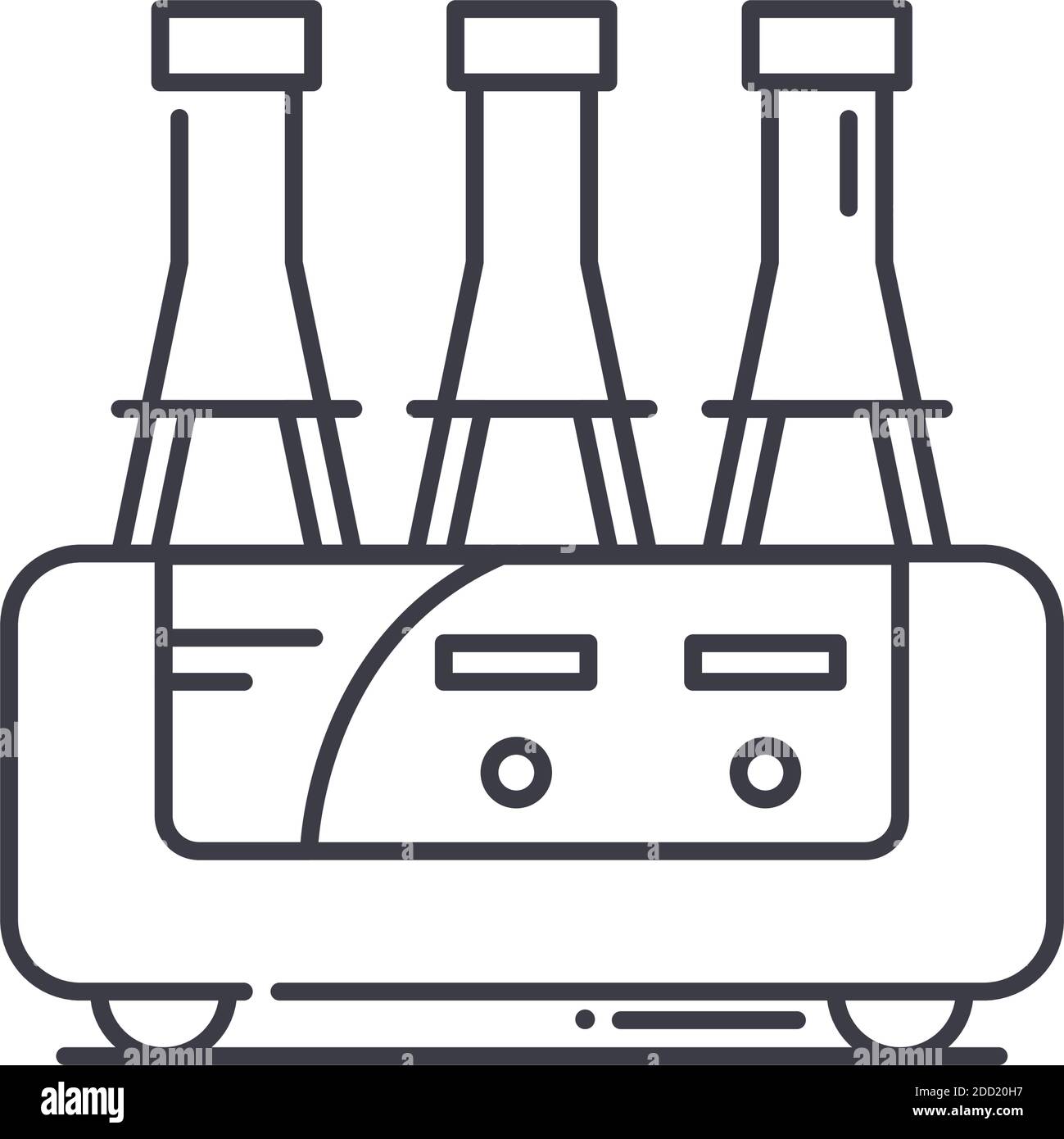 Trinken Produktion Symbol, lineare isolierte Illustration, dünne Linie Vektor, Web-Design-Zeichen, skizzieren Konzept Symbol mit editierbaren Strich auf weiß Stock Vektor