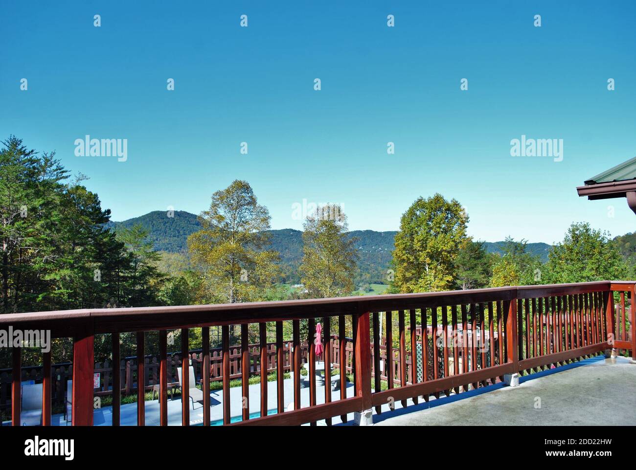 Blick auf die Berglandschaft Hintergrund Resort in großen Rauch Mountain Nationalpark Tennessee Stockfoto