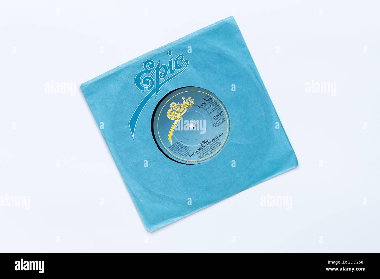Epic Records 7' Vinyl Single - Abba - The Winner Takes IT All Stockfoto