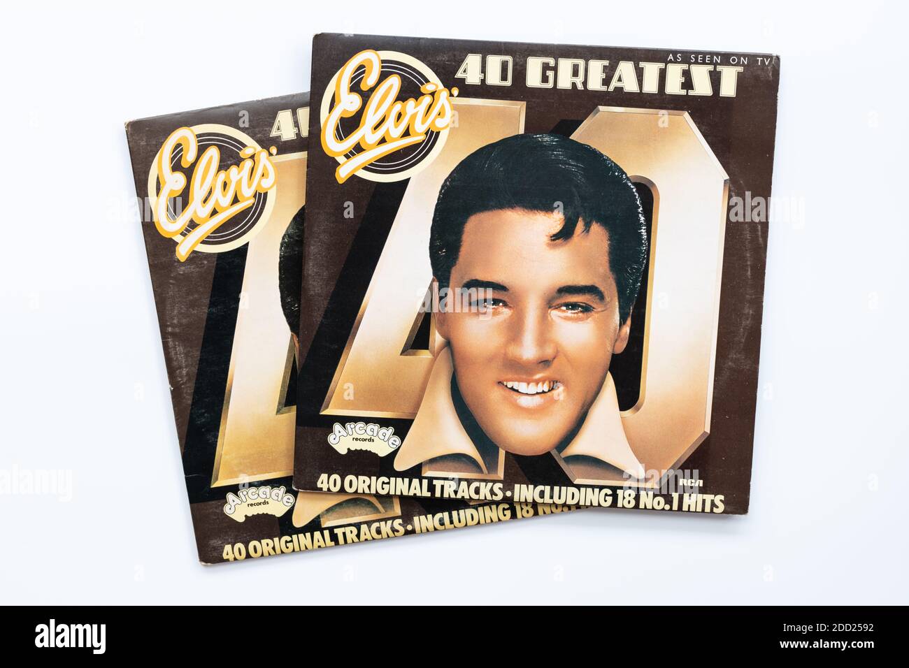 Elvis Presley 40 größte Vinyl-Platte - RCA Arcade Records Stockfoto