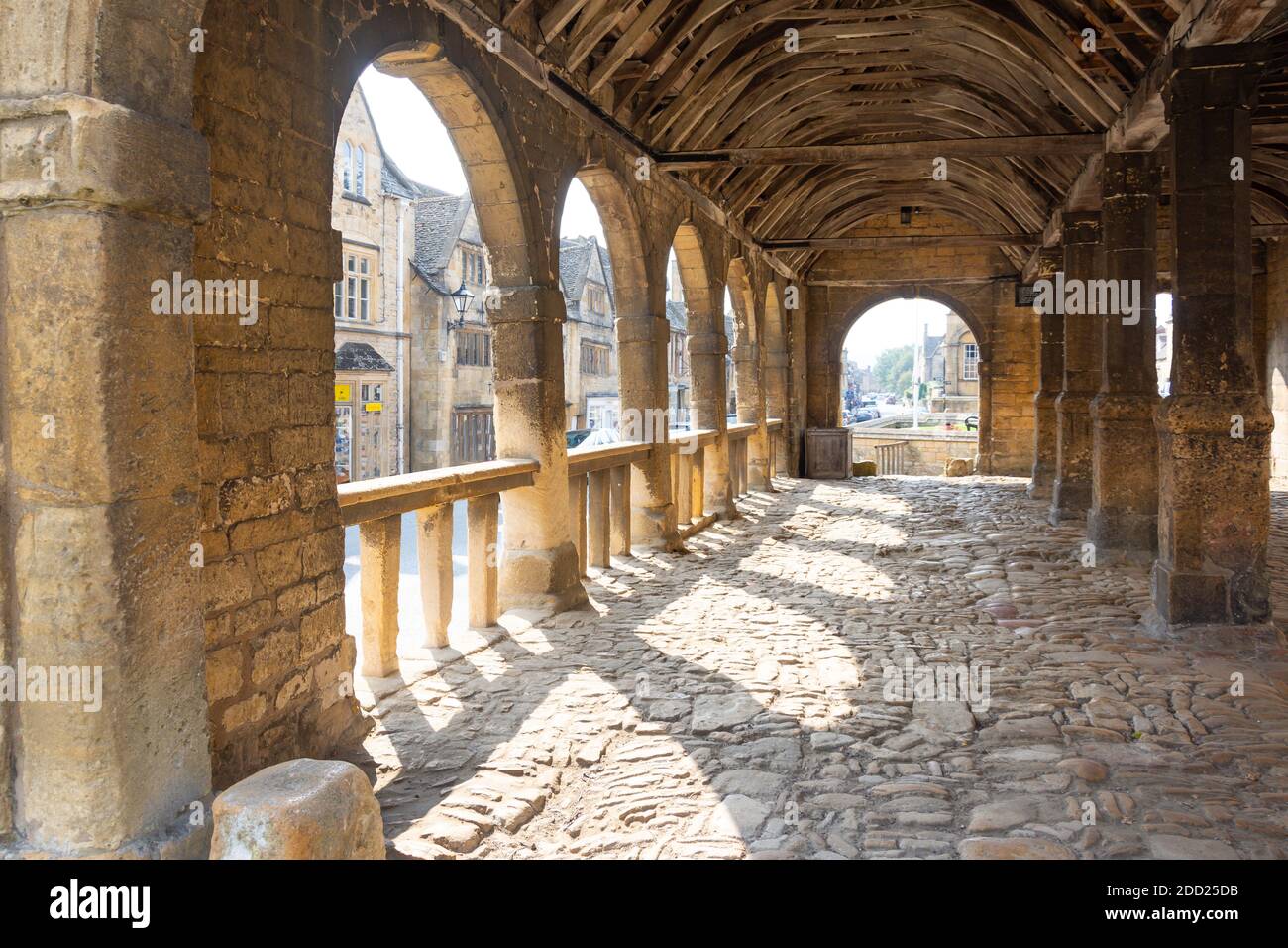 Medieval Market Hall, High Street, Chipping Campden, Gloucestershire, England, Großbritannien Stockfoto