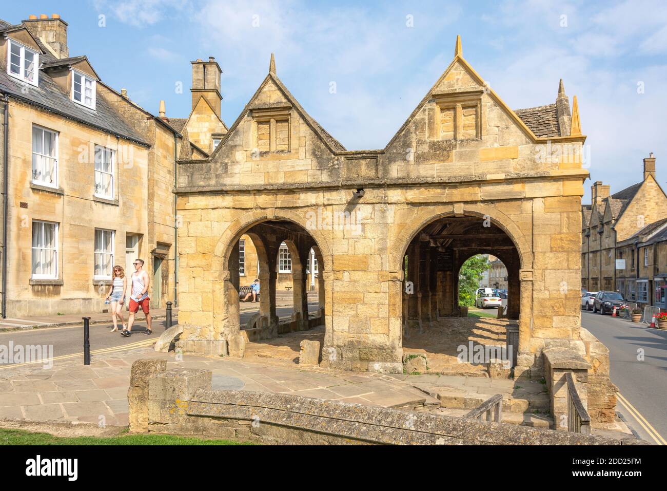 Medieval Market Hall, High Street, Chipping Campden, Gloucestershire, England, Großbritannien Stockfoto