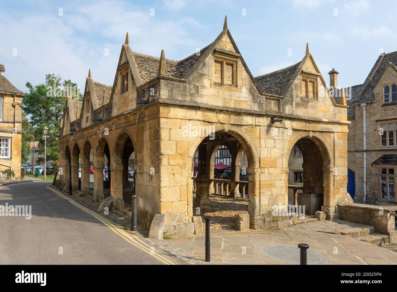 Medieval Market Hall, High Street, Chipping Campden, Gloucestershire, England, Großbritannien Stockfoto