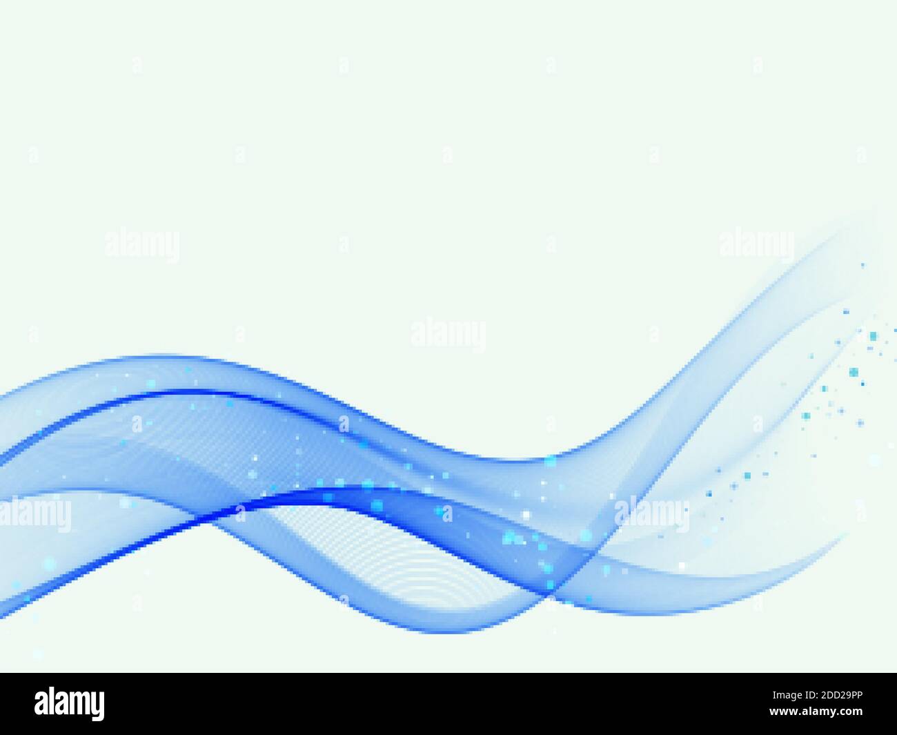 Abstrakter Hintergrund Vektor abstrakte blaue Welle.Wavy Linien, abstrakter Wasserfluss. Stock Vektor