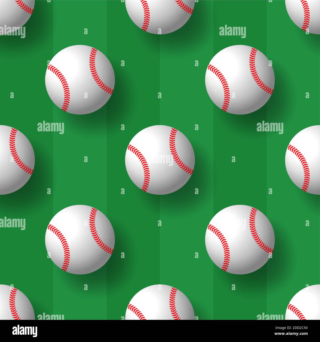 Baseball Nahtloses Muster Tennis Ball Vektor Fliesen Hintergrund Tapete Schal Isolierte Grafik Stock Vektor