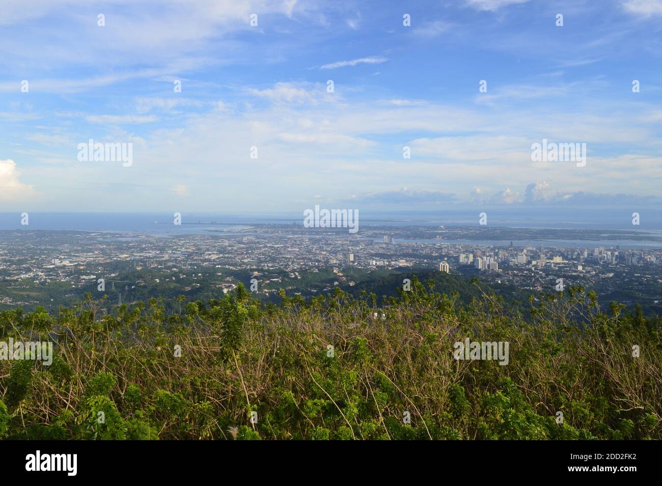 Top Luftaufnahme der Stadt Cebu auf den Philippinen - Tops Lookout Stockfoto